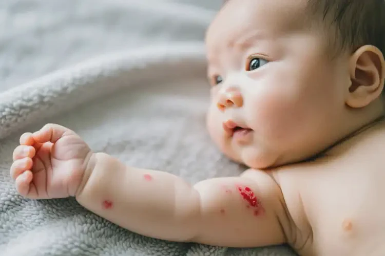 嬰兒手臂容易起濕疹不管它會(huì)自己自愈嗎(圖2)