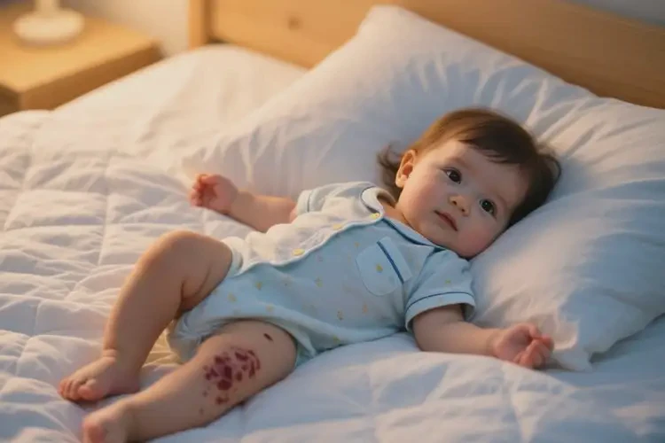 幼兒小腿上出現(xiàn)濕疹不管它會(huì)自己痊愈嗎(圖1)