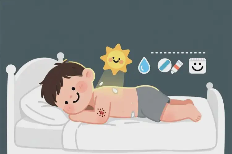 少兒脖子上出濕疹不管它會(huì)自己痊愈嗎(圖2)