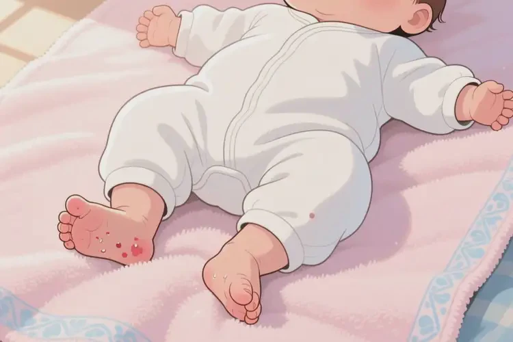 寶寶腳上偶爾起濕疹不管它會(huì)自己痊愈嗎(圖3)