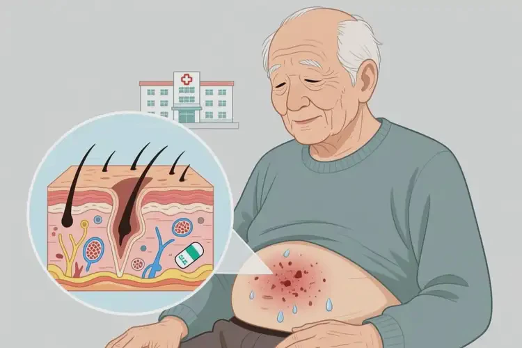 老人肚子上有濕疹可不可以徹底自愈(圖1)