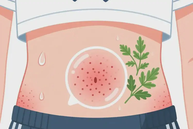 大學(xué)生肚子偶爾起濕疹不管它會自己好嗎(圖1)