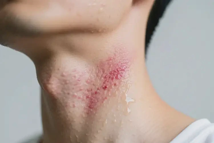 男性脖子上長濕疹不管它會自己痊愈嗎(圖4)