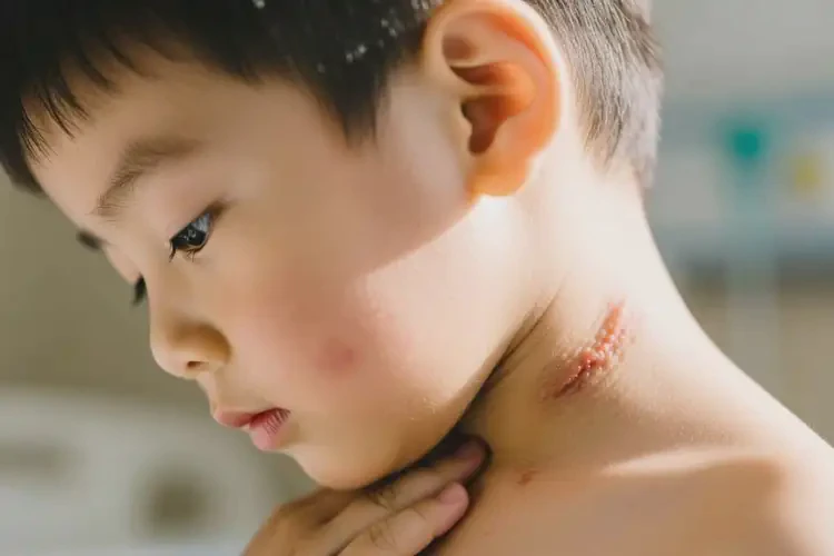 孩子脖子上長濕疹不管它會(huì)自己痊愈嗎(圖3)