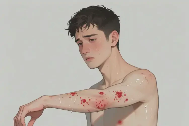 青年人身上出濕疹不管它會(huì)自己痊愈嗎(圖4)