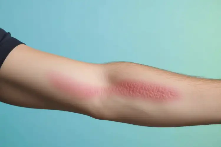 男性手臂容易長濕疹可以徹底自愈嗎(圖1)