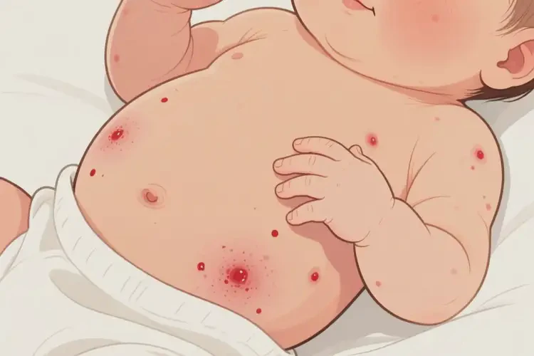 新生兒肚子出濕疹能夠徹底治愈嗎(圖2)