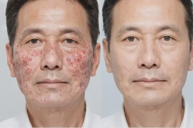 男人面部經(jīng)常長濕疹不管它會自己自愈嗎(圖2)