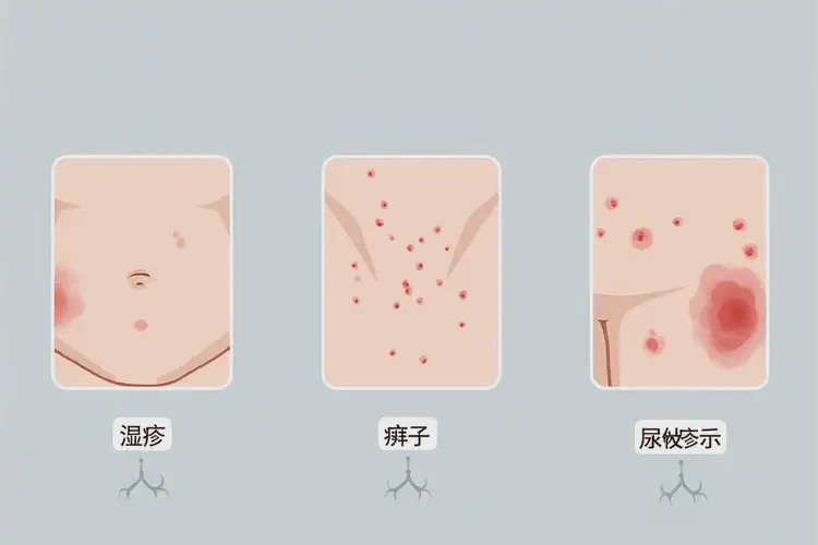 新生兒肚子上起濕疹可以徹底自愈嗎(圖1)