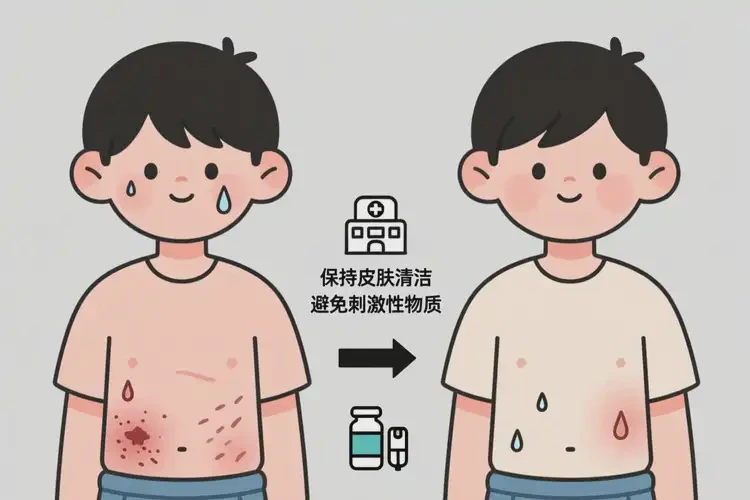 青少年肚子起濕疹能夠徹底治愈嗎(圖1)