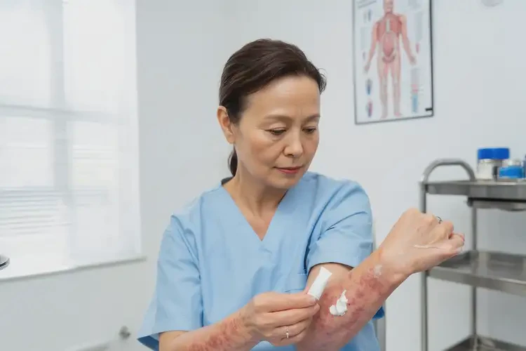 男人手臂上偶爾起濕疹不管它會(huì)自己自愈嗎(圖2)