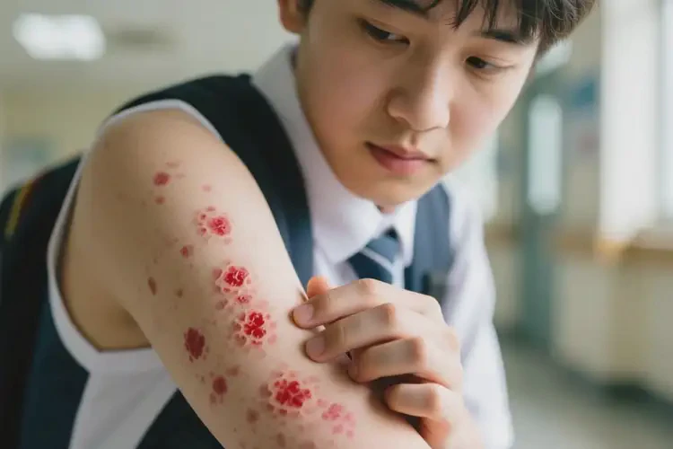 中學(xué)生手臂上起濕疹能徹底自愈嗎(圖4)