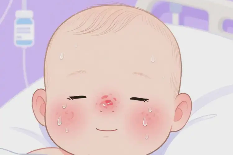 寶寶面部起濕疹能徹底自愈嗎(圖1)