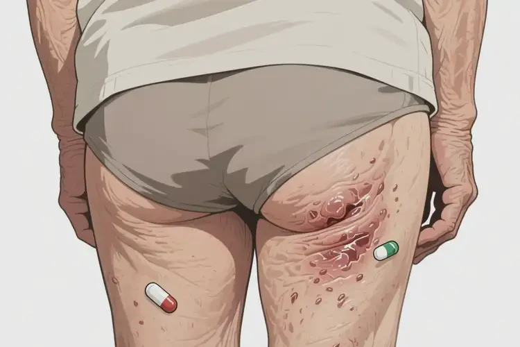 老年人屁股上出濕疹不管它會自己痊愈嗎(圖1)