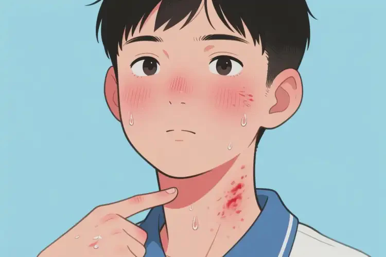 中學(xué)生脖子經(jīng)常長濕疹能靠自己自愈嗎(圖1)