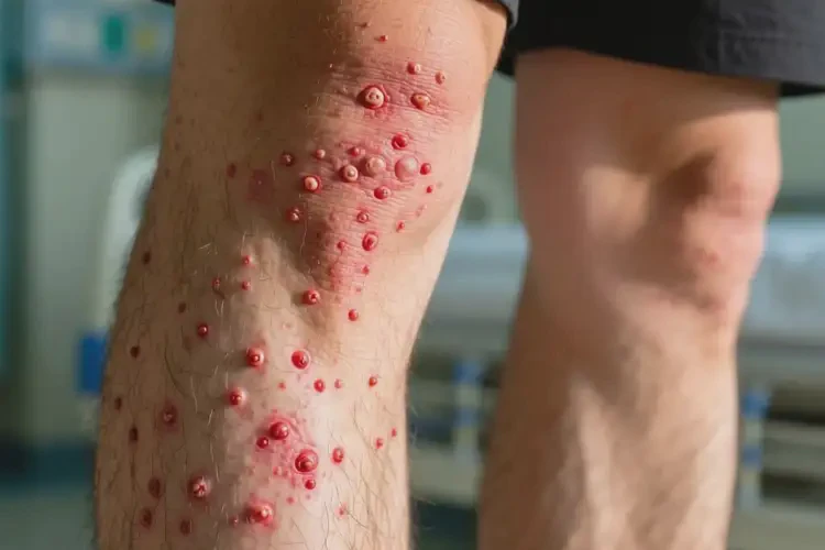 男生小腿上有濕疹不管它會自己痊愈嗎(圖4)