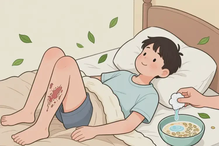 青少年大腿經(jīng)常長濕疹不管它會自己好嗎(圖1)