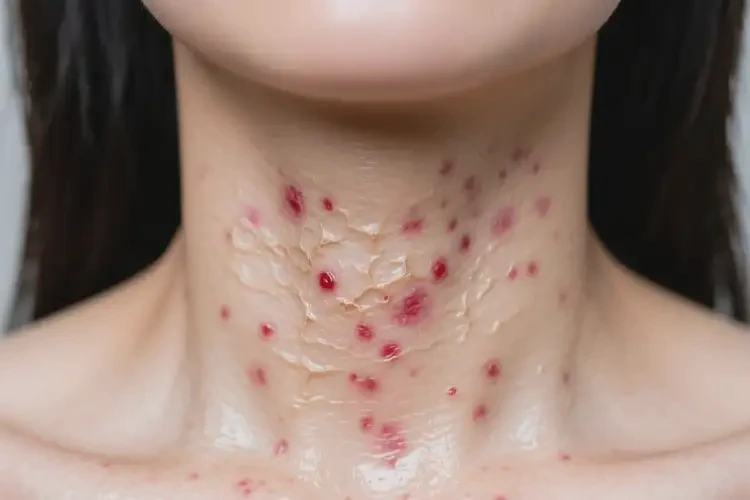 女性脖子容易長濕疹可以徹底自愈嗎(圖1)