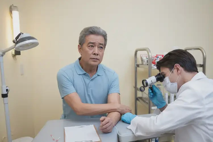 男人脖子偶爾長濕疹不管它會自己好嗎(圖1)