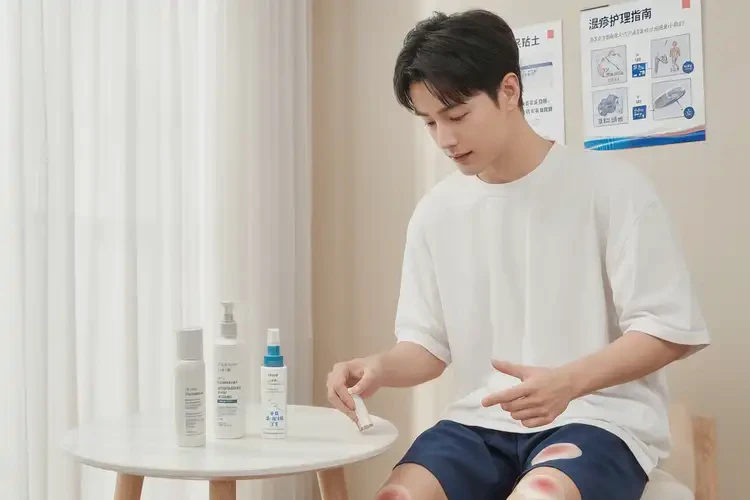 青年人小腿上有濕疹不管它會(huì)自己痊愈嗎(圖1)