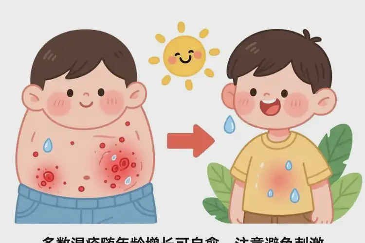 少兒肚子上長濕疹不管它會自己痊愈嗎(圖3)