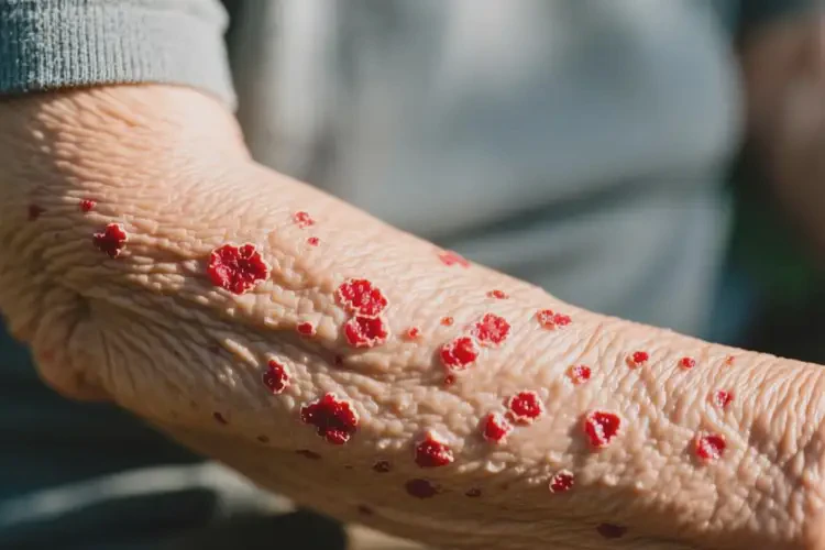 老人手臂上容易起濕疹不管它會自己痊愈嗎(圖2)