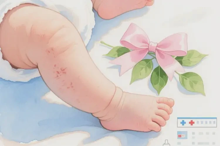 新生兒大腿上容易起濕疹可不可以徹底自愈(圖1)