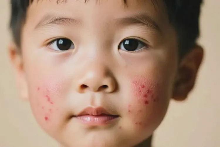 孩子脸上偶尔长湿疹不管它会自己自愈吗(图4)