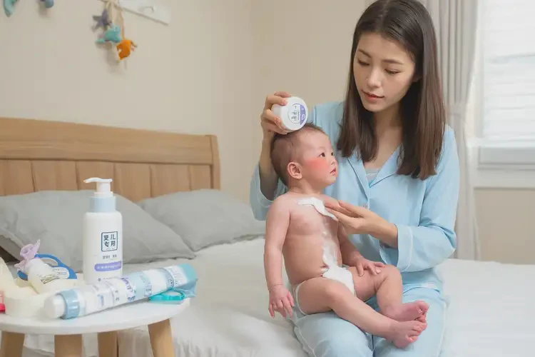 新生兒臉上起濕疹能夠徹底治愈嗎(圖2)