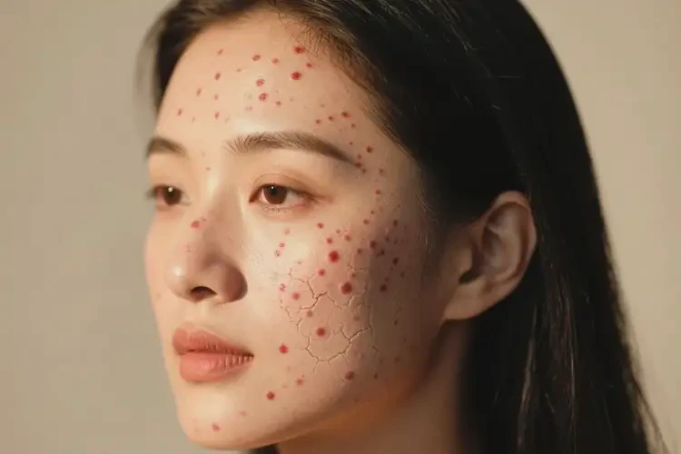 女人臉上長濕疹不管它會(huì)自己好嗎(圖2)