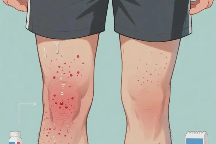 男生大腿出現(xiàn)濕疹不管它會自己痊愈嗎(圖3)