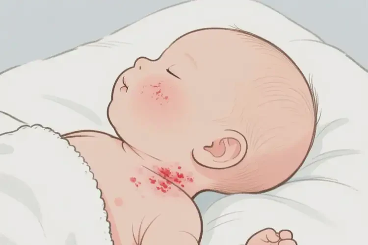 嬰幼兒脖子上起濕疹不管它會(huì)自己好嗎(圖3)