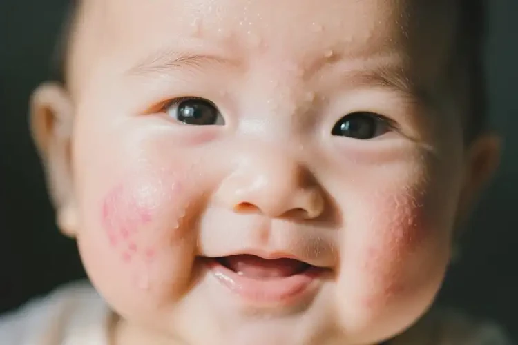 嬰兒臉上偶爾起濕疹能徹底自愈嗎(圖3)