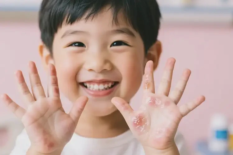 孩子手上長濕疹能靠自己自愈嗎(圖1)