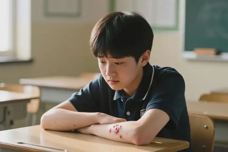 中學(xué)生手臂上起濕疹能徹底自愈嗎(圖2)