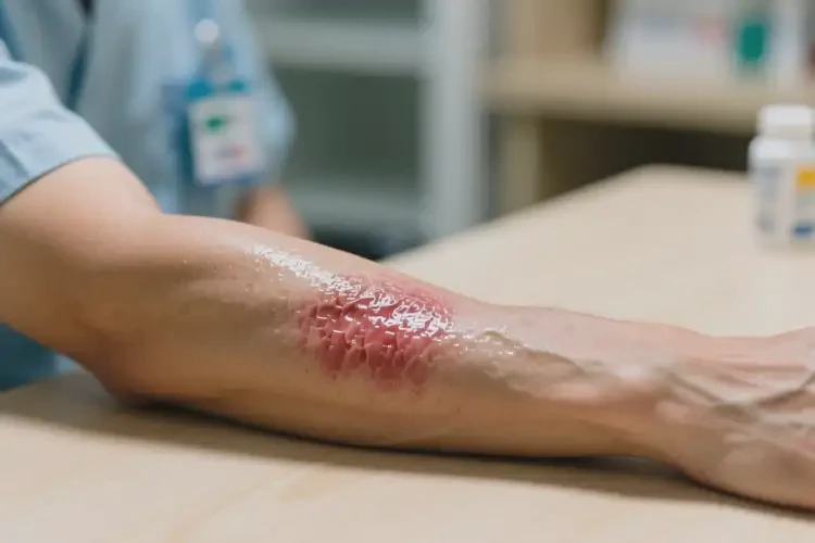 男人手臂上出湿疹可不可以彻底自愈(图1)