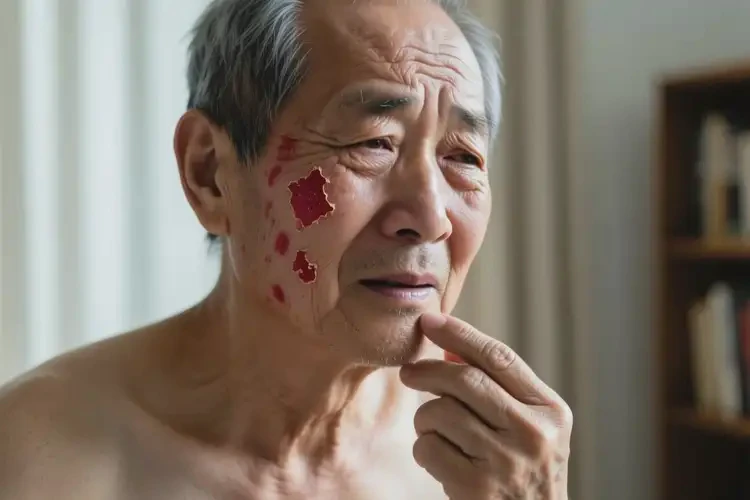 老年人臉上起濕疹不管它會(huì)自己自愈嗎(圖2)