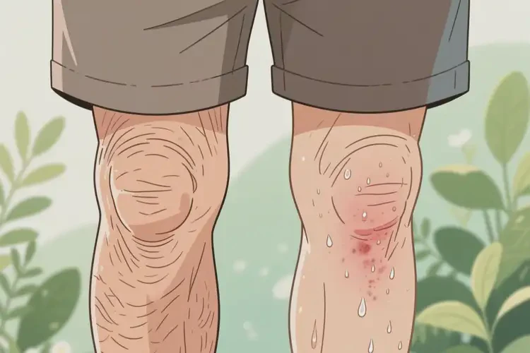 老年人大腿長濕疹不管它會(huì)自己自愈嗎(圖4)