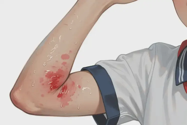 中學(xué)生手臂上出現(xiàn)濕疹不管它會(huì)自己好嗎(圖1)