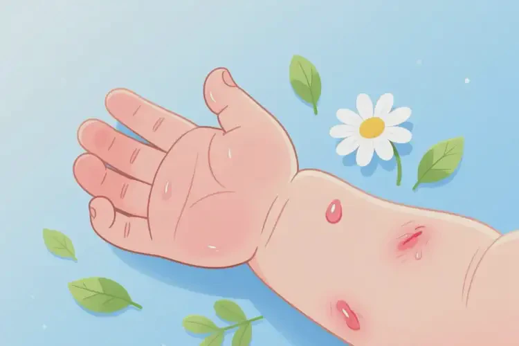 宝宝手臂偶尔起湿疹可以彻底自愈吗(图3)