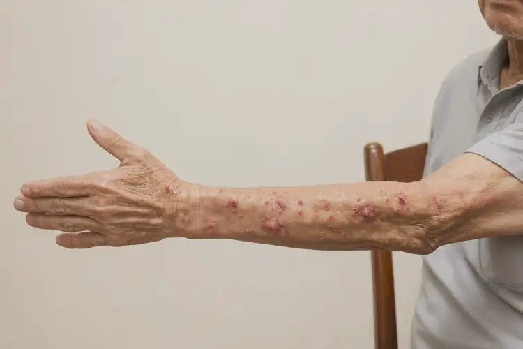 老年人手臂容易長濕疹不管它會自己自愈嗎(圖4)