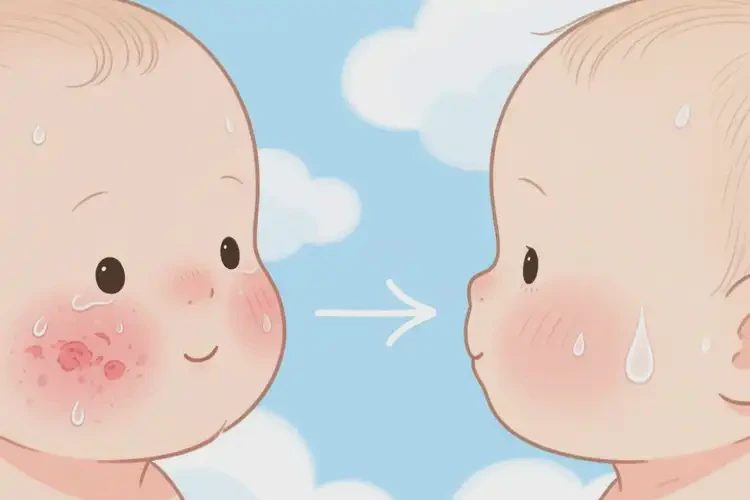 小兒面部偶爾長濕疹不管它會自己自愈嗎(圖3)