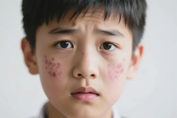 中學(xué)生面部長(zhǎng)濕疹不管它會(huì)自己自愈嗎(圖4)