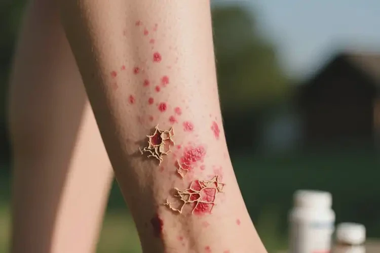 女人小腿上经常起湿疹不管它会自己好吗(图1)