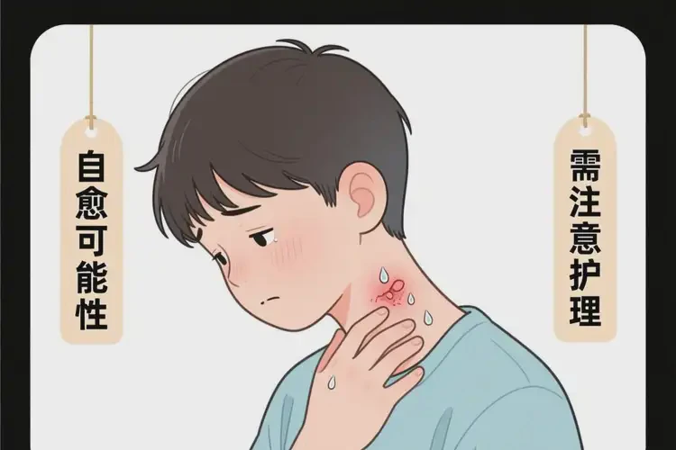 青少年脖子長(zhǎng)濕疹不管它會(huì)自己好嗎(圖1)