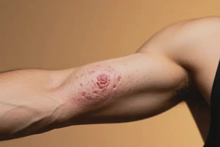 男人手臂容易起濕疹不管它會(huì)自己痊愈嗎(圖3)
