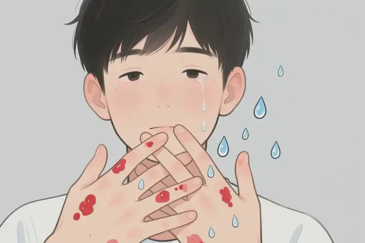 男生手上容易长湿疹能靠自己自愈吗(图1)