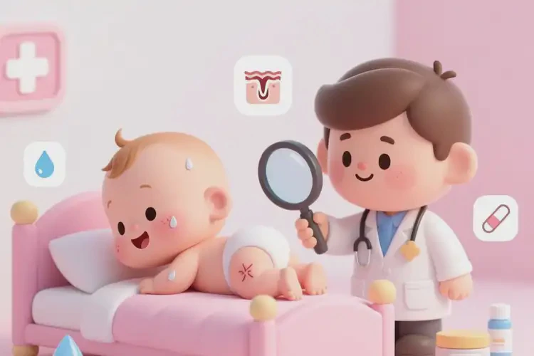 小孩屁股上偶爾長濕疹能夠徹底治愈嗎(圖2)