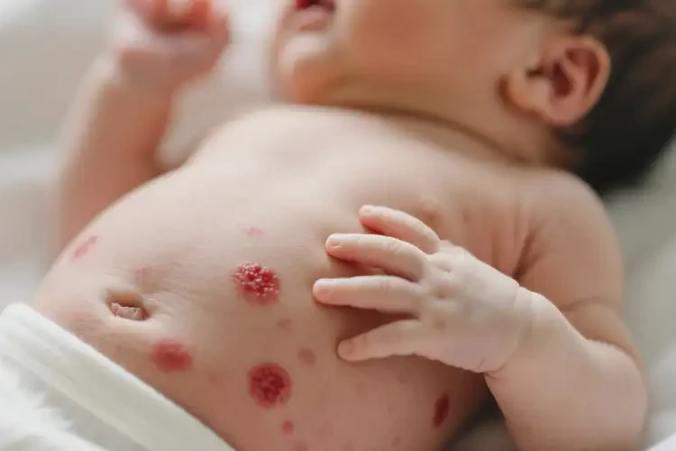 新生兒肚子出濕疹能夠徹底治愈嗎(圖4)