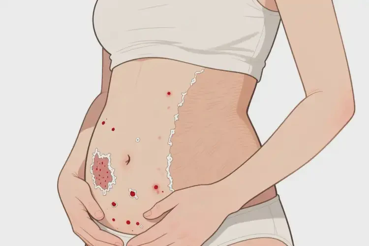 女性肚子偶爾起濕疹能靠自己自愈嗎(圖3)